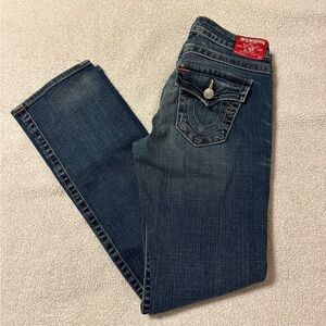 True Religion Jeans Billy Straight Leg Blue Dark Wash Jean
